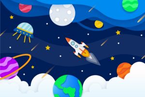 rocket in space